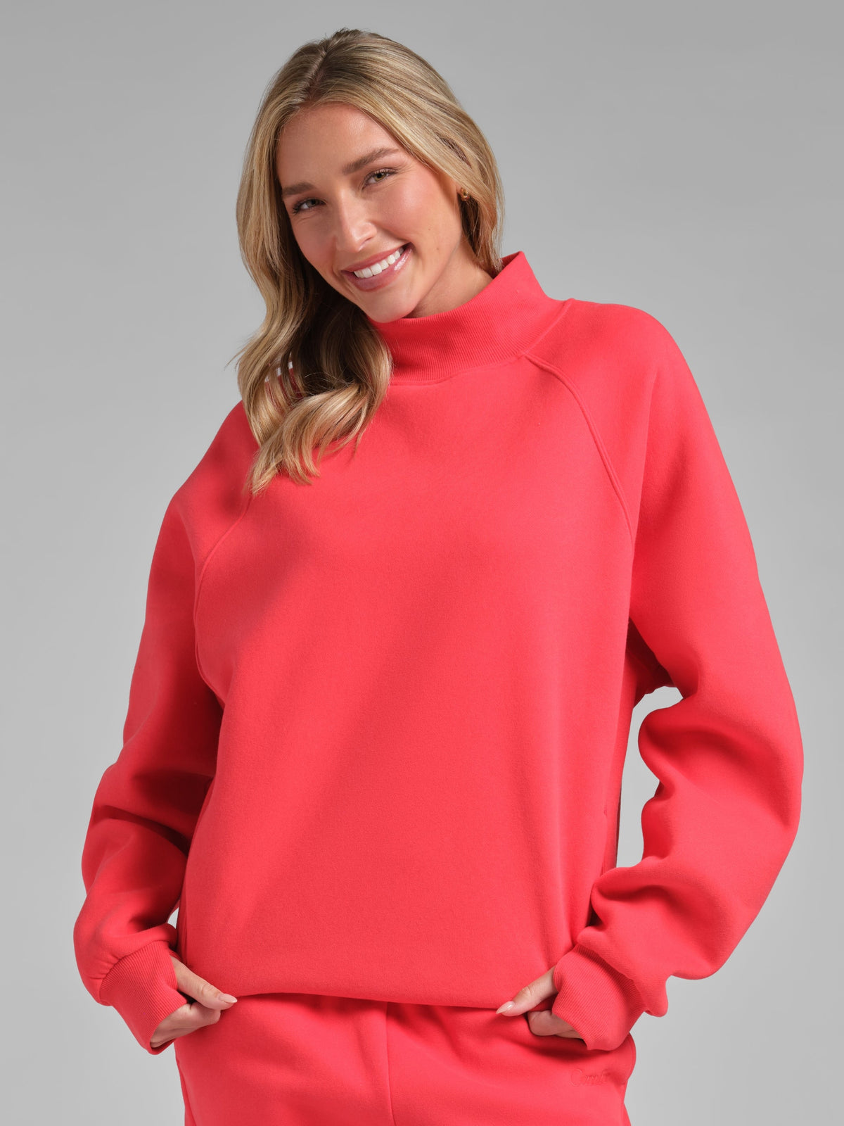 Basic Mock Neck Sweatshirt