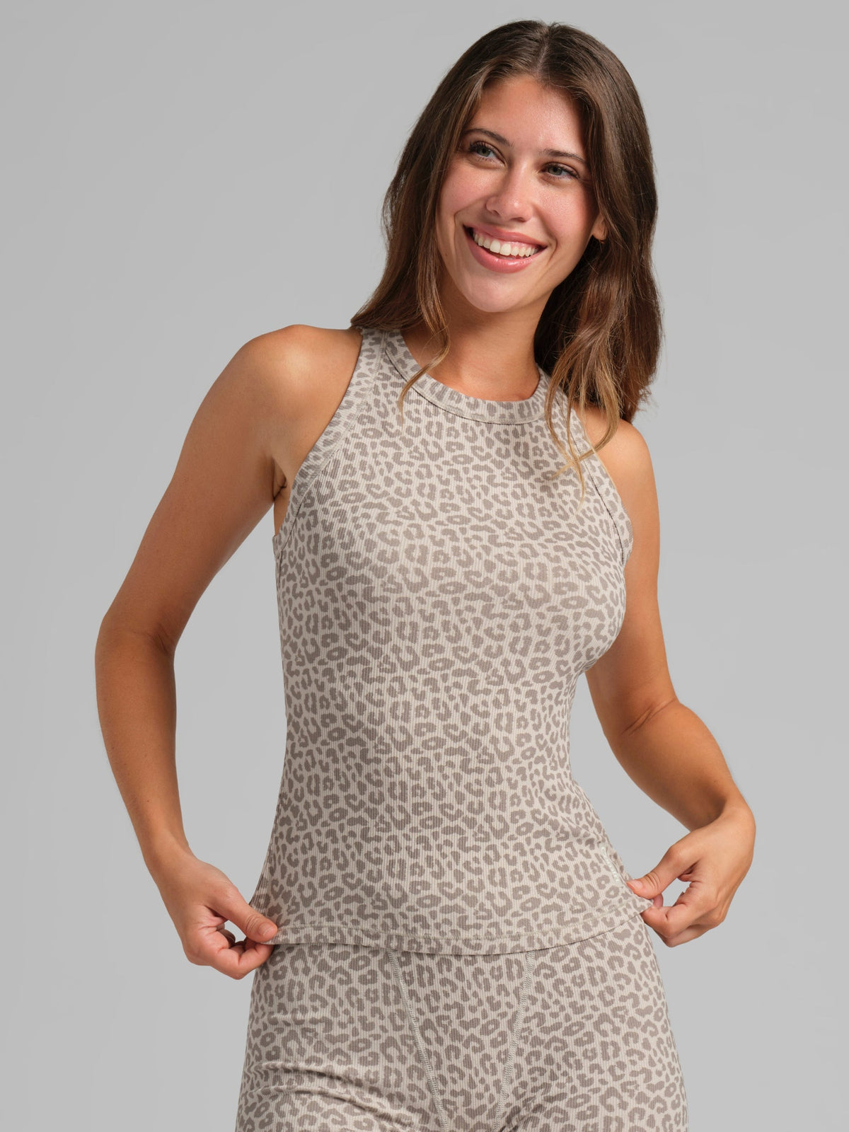 Rib Contour High Neck Tank