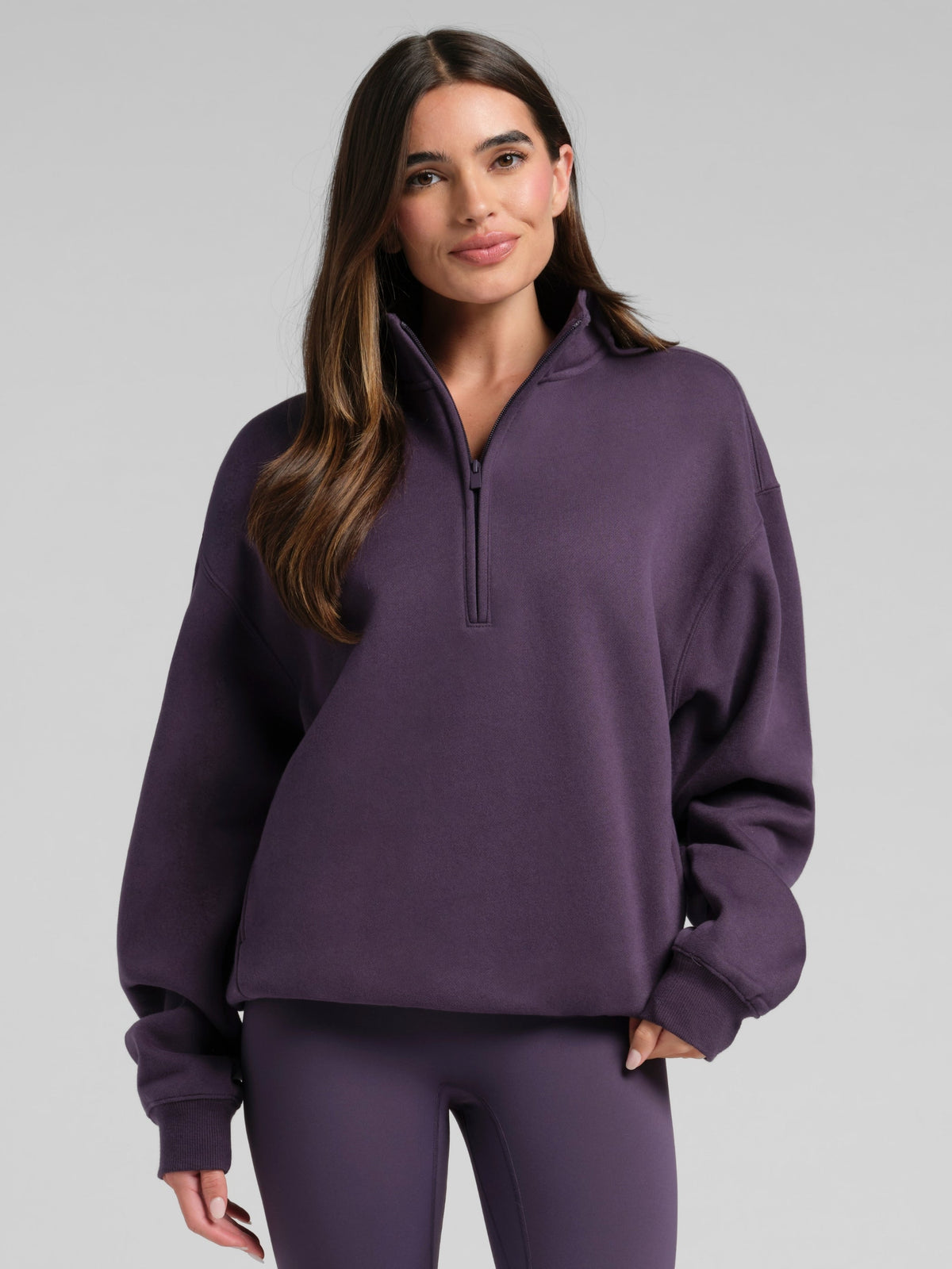 Basic Quarter Zip Mock Neck