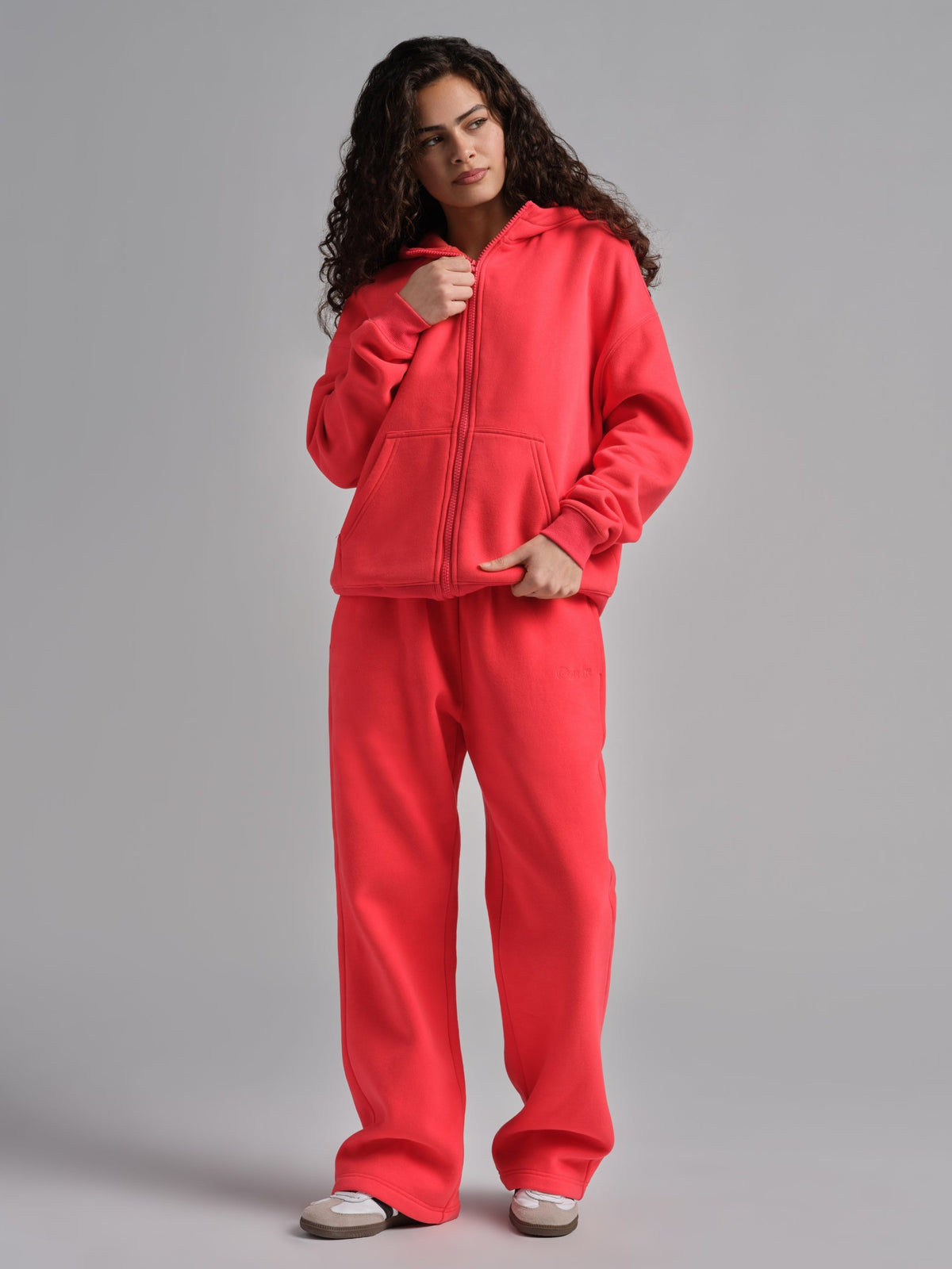 Basic Crop Zip Hoodie