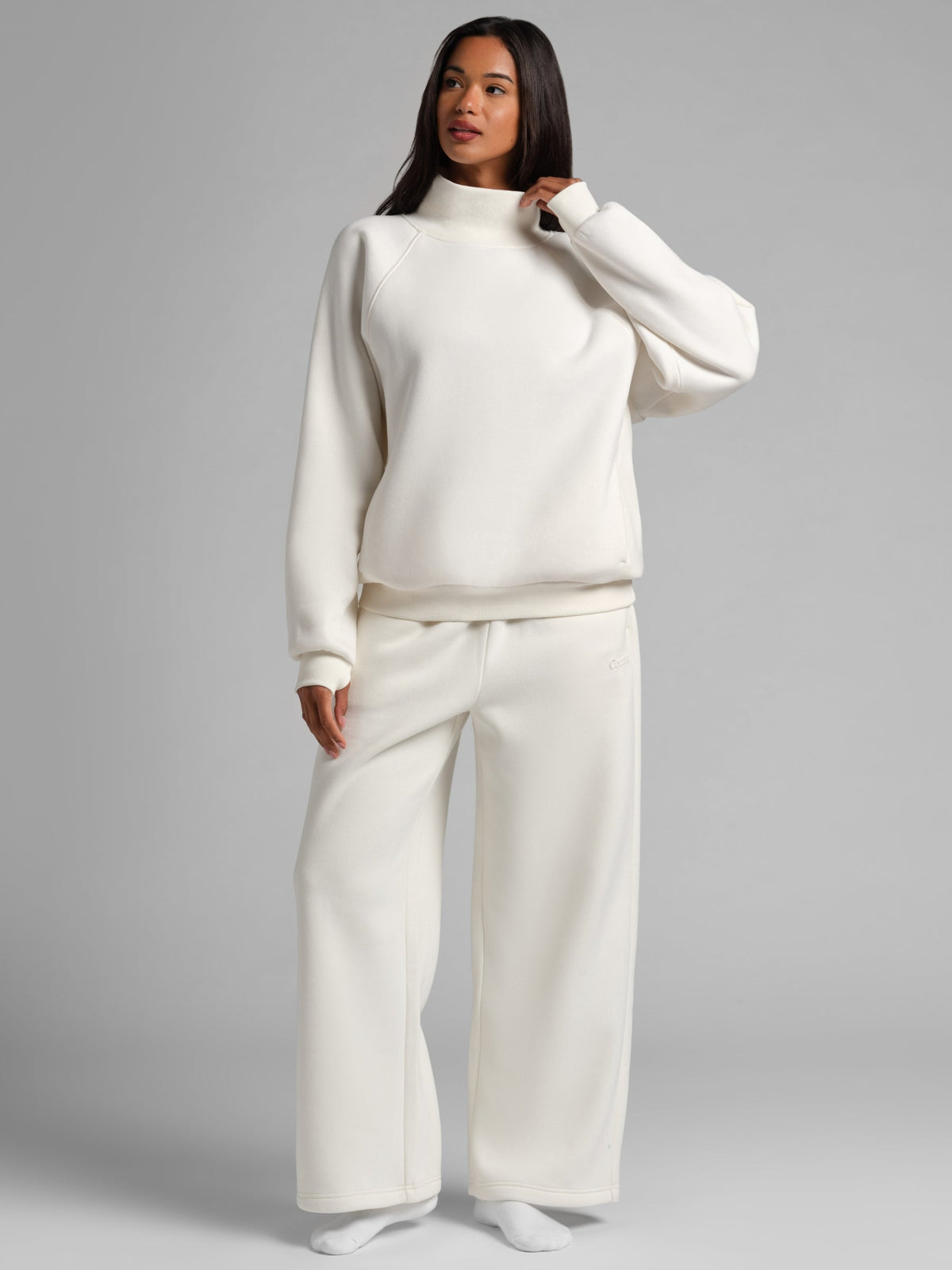 Basic Mock Neck Sweatshirt