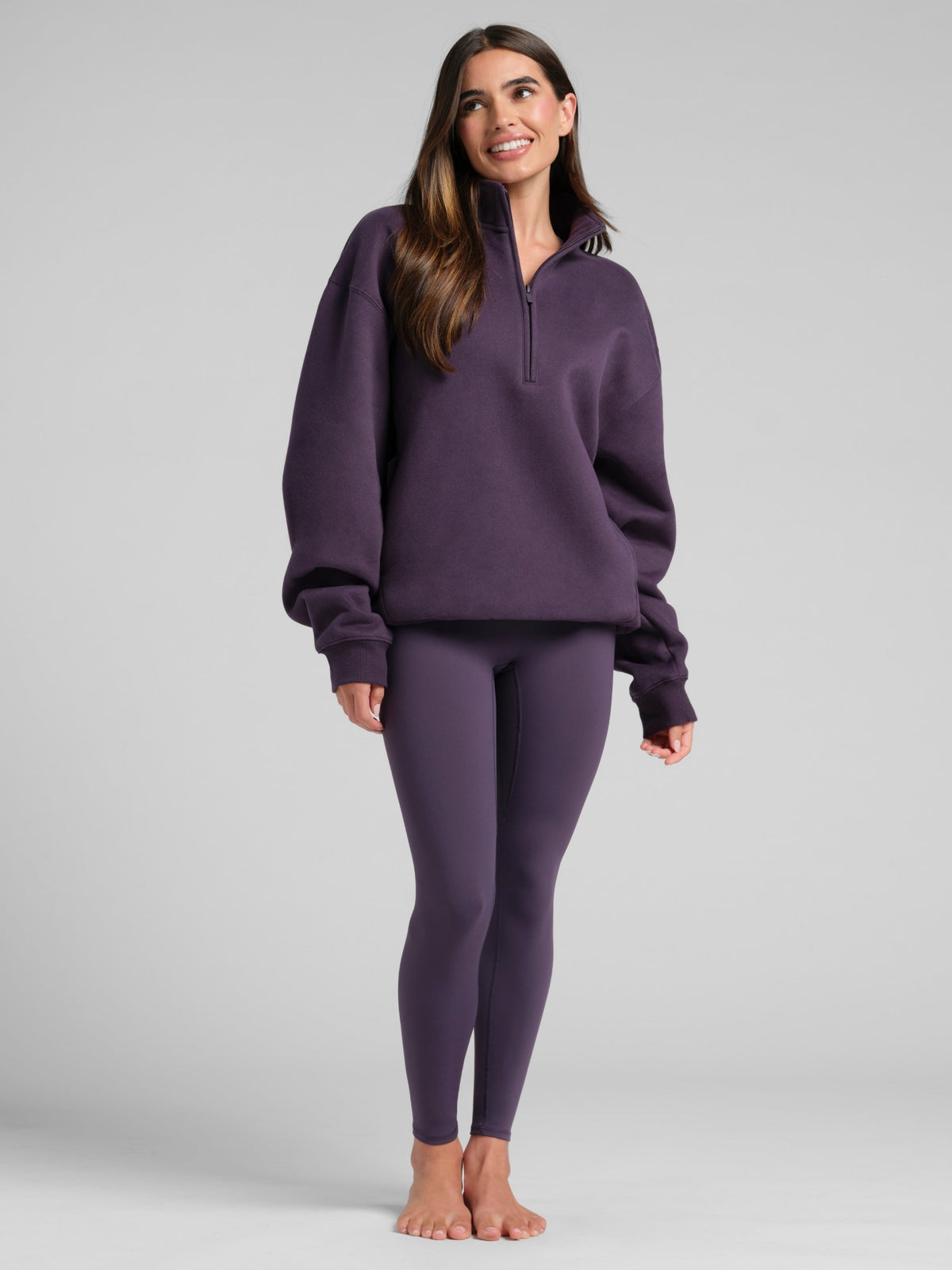 Basic Quarter Zip Mock Neck