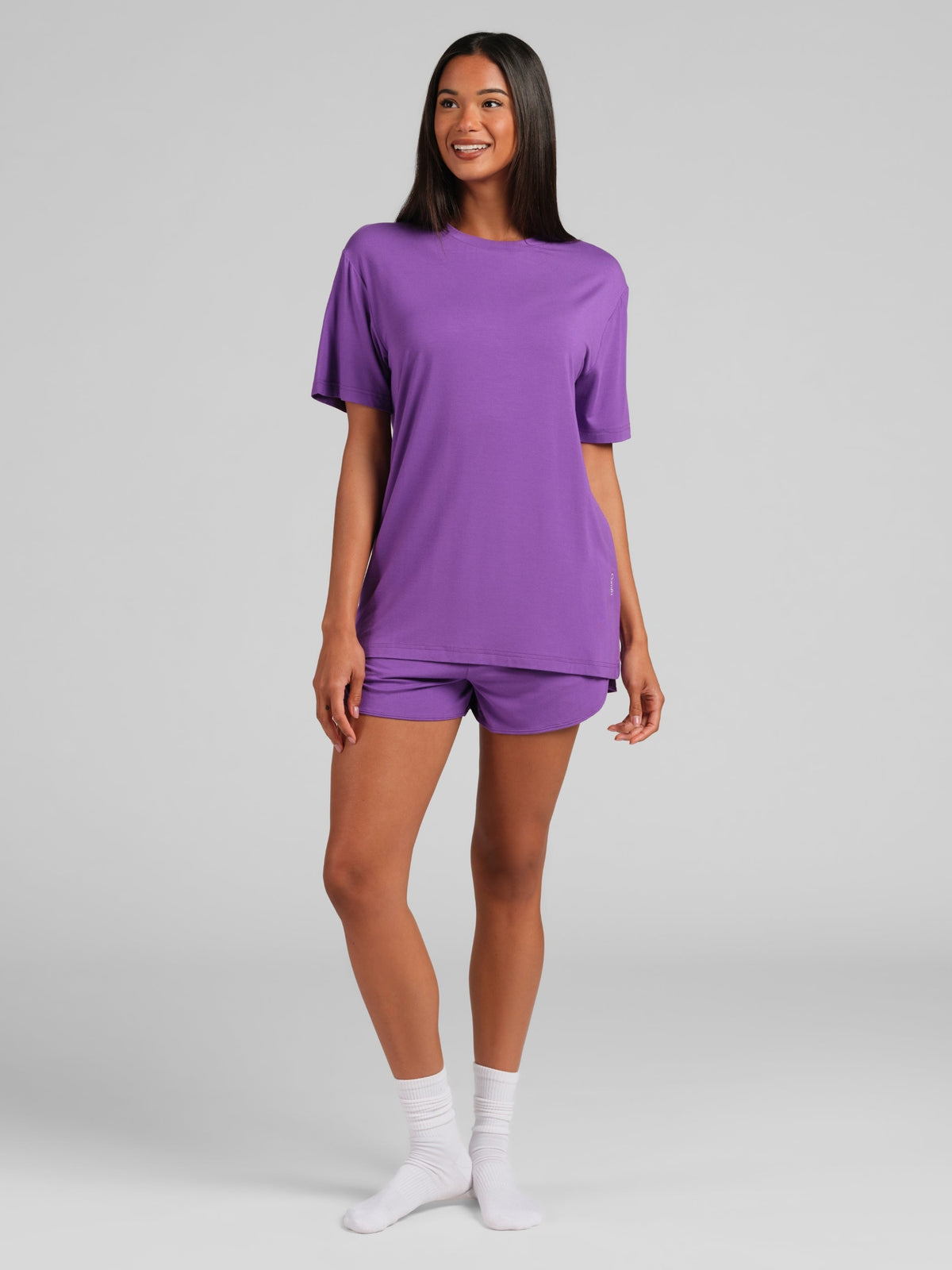Cloud Lounge Curved Hem Shorts