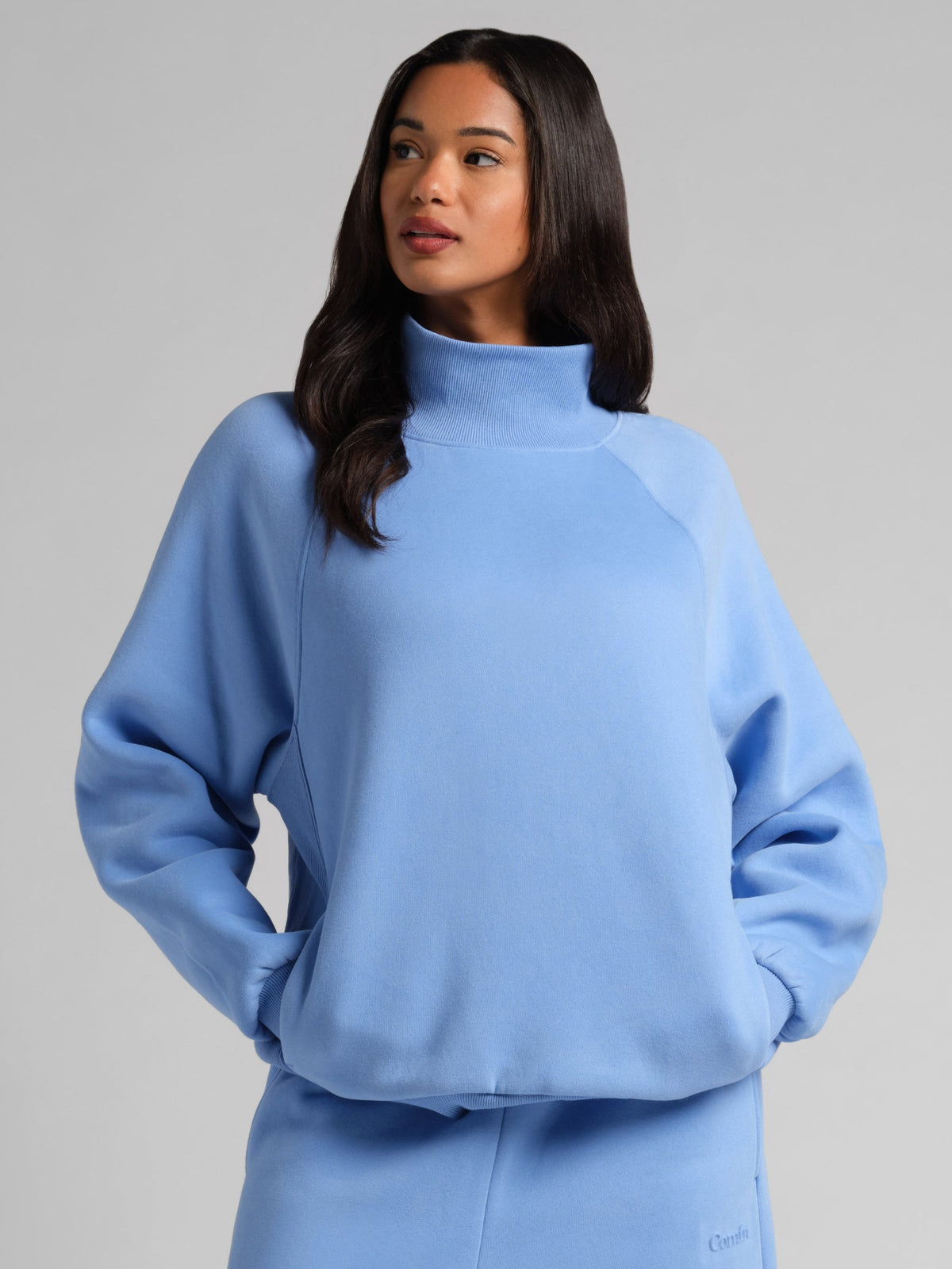Basic Mock Neck Sweatshirt