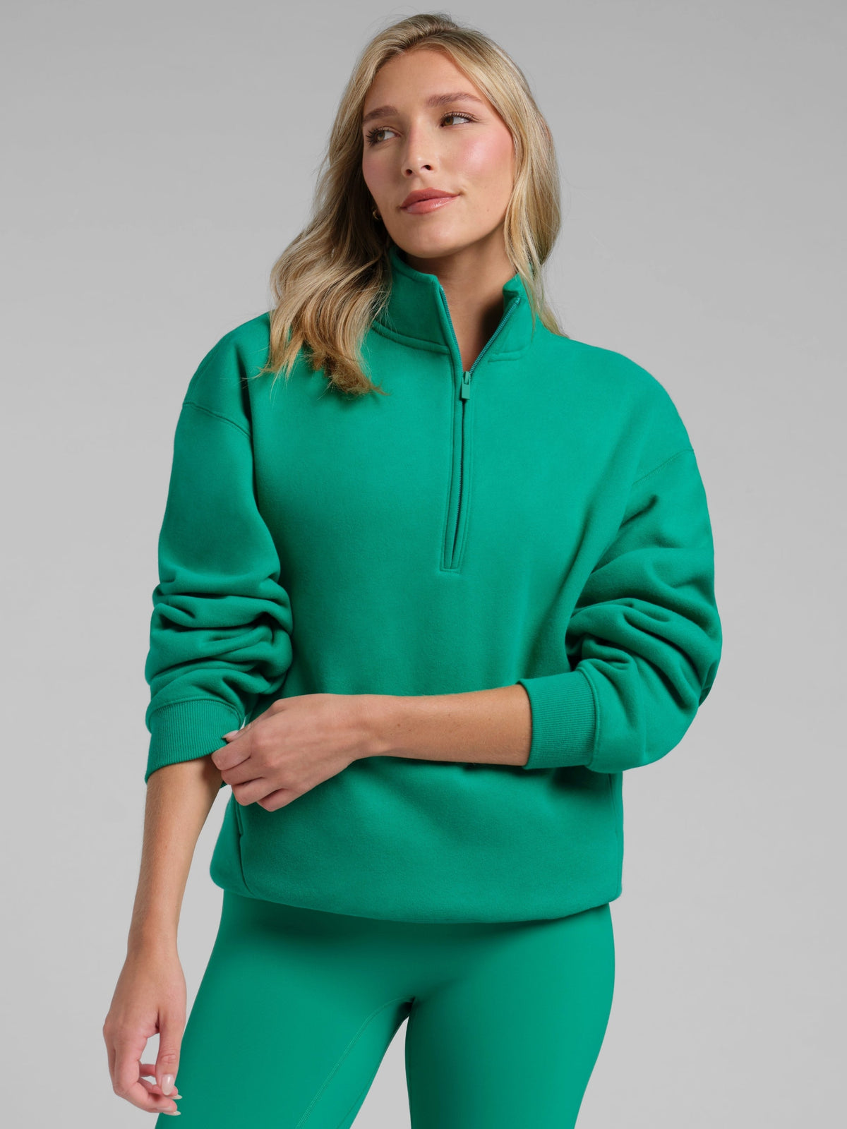 Basic Quarter Zip Mock Neck
