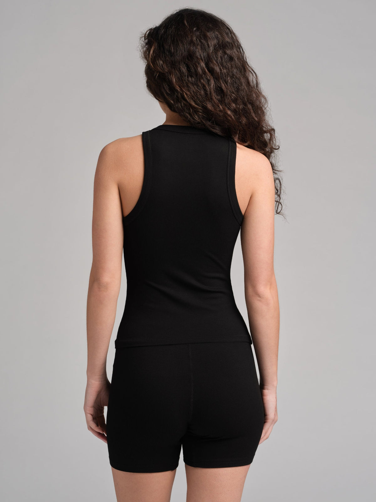 Rib Contour High Neck Tank