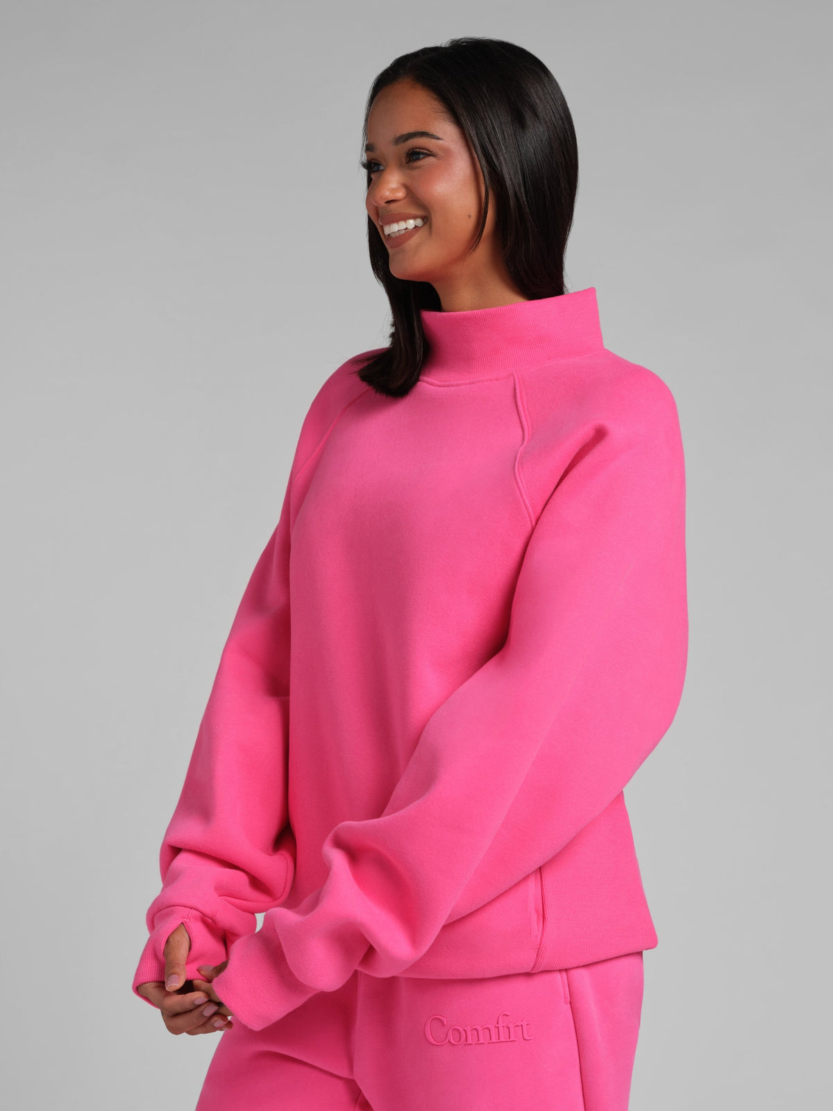 Basic Mock Neck Sweatshirt