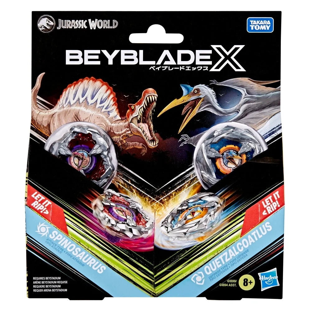 Hasbro Beyblade X Jurassic World 2-Pack: Spinosaurus Quetzalcoatlus