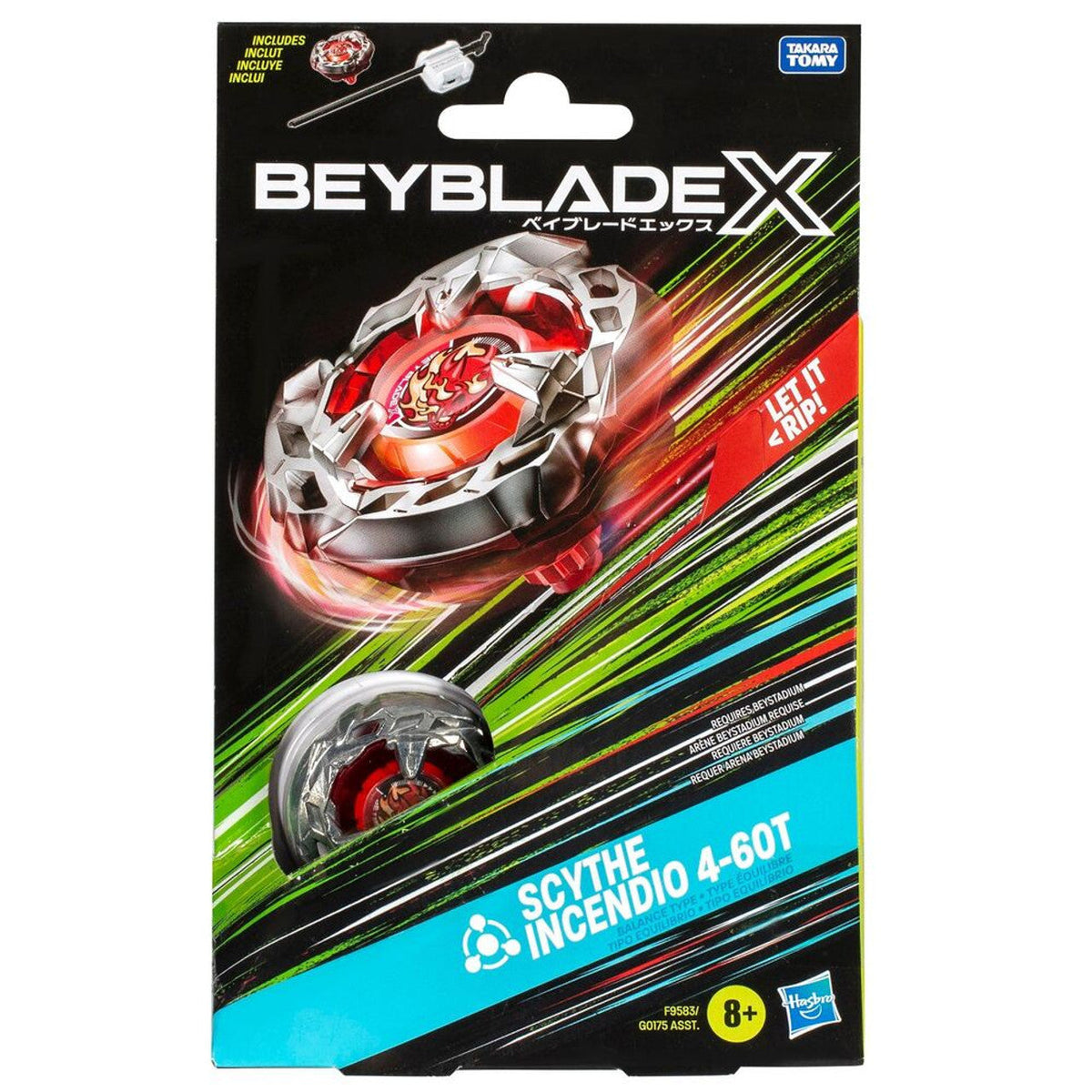 HASBRO Scythe Incendio 4-60T Beyblade X Starter