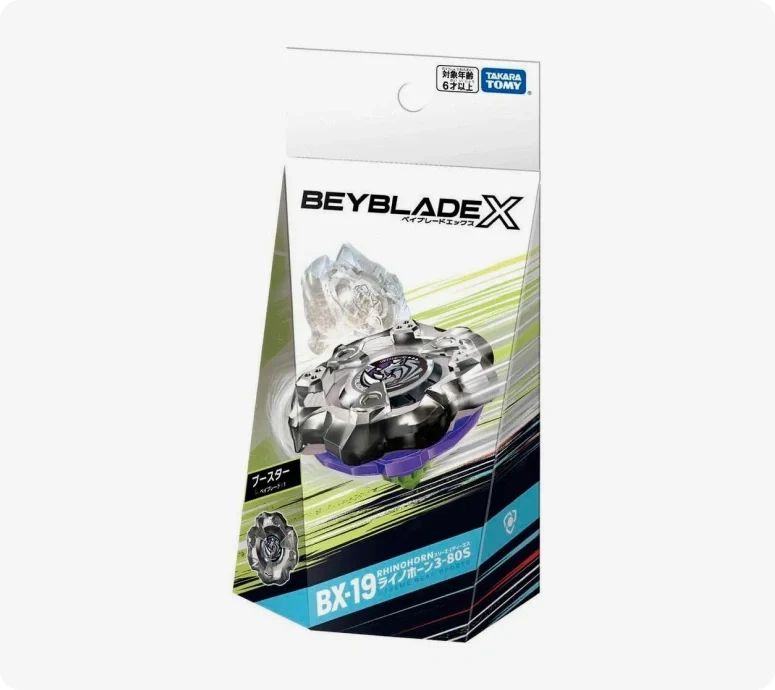 Takara Tomy Beyblade BX-19 Rino Horn 3-80S