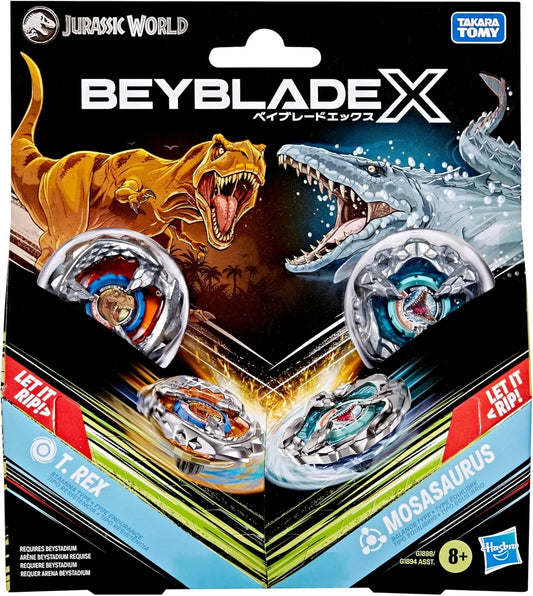 Hasbro T. Rex and Mosasaurus Beyblade X Dual pack Set